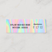 パステル感謝していユミニ名刺 スキニー名刺 (裏面)