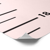 パステル成長チャート 子どもの名前を追加 クリップアートを追加 ポスター (角)