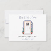 パステル我々の新しい家庭用水の色を動かす発表 サンキューカード (正面)