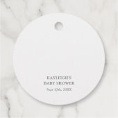 パステル我々は雲の上にある9赤ちゃんシャワーありがとう フェイバータグ (裏面)