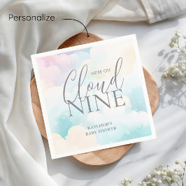 パステル我々はCloud Nine Baby Shower上にある スタンダードカクテルナプキン