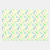 パステル手描き花柄 ラッピングペーパーシート (正面)