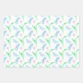 パステル手描き花柄 ラッピングペーパーシート (正面3)