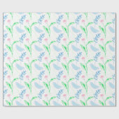 パステル手描き花柄 ラッピングペーパー (フラット)