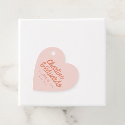 パステル手書きレトロ結婚ズサンキュービター フェイバータグ (インサイチュ)