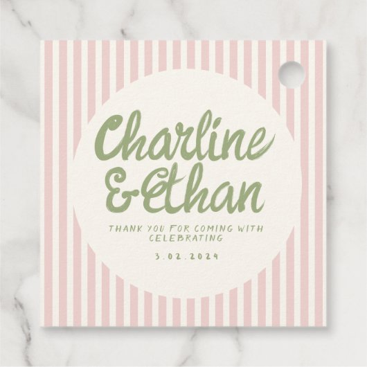 パステル手書きレトロ結婚ズサンキュービター フェイバータグ (裏面)