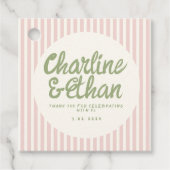 パステル手書きレトロ結婚ズサンキュービター フェイバータグ (正面)