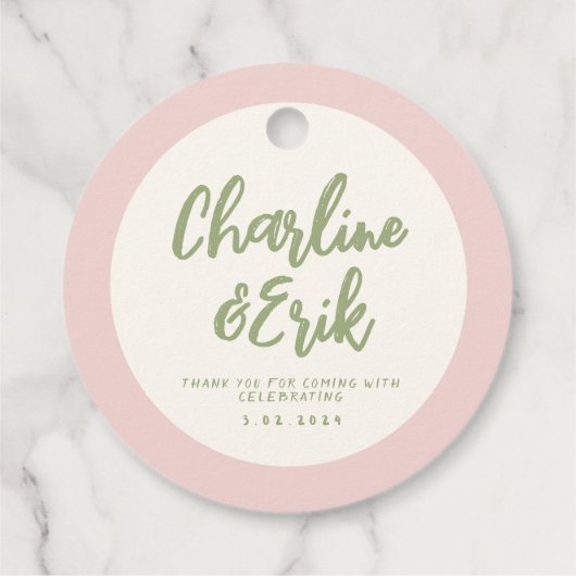 パステル手書きレトロ結婚ズサンキュービター フェイバータグ (裏面)