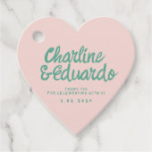 パステル手書きレトロ結婚ズサンキュー フェイバータグ (正面)