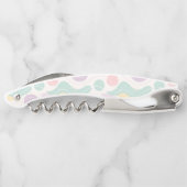 パステル抽象シームレスパターン 波と円 ソムリエナイフ (裏面)