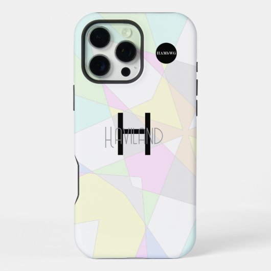 パステル抽象デザイン携帯電話ケースHAMbWG iPhoneケース (裏面)
