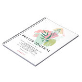 パステル抽象的&葉祈りの言葉ジャーナル ノートブック (左側)