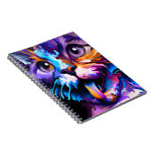 パステル抽象芸術おもしろい猫 ノートブック (右側)