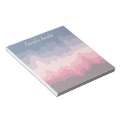 パステル抽象芸術しわ波形パーソナライズされた層 ノートパッド (アングル)