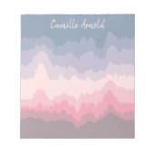 パステル抽象芸術しわ波形パーソナライズされた層 ノートパッド (正面)