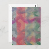 パステル抽象芸術アートハガキ ポストカード (正面/裏面)