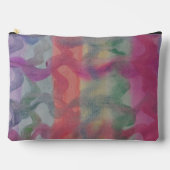 パステル抽象芸術アート アクセサリーポーチ (正面)