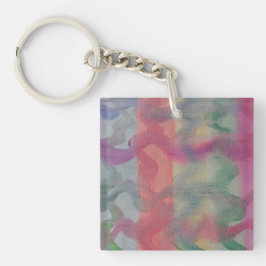 パステル抽象芸術アート キーホルダー