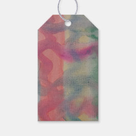 パステル抽象芸術アート ギフトタグ
