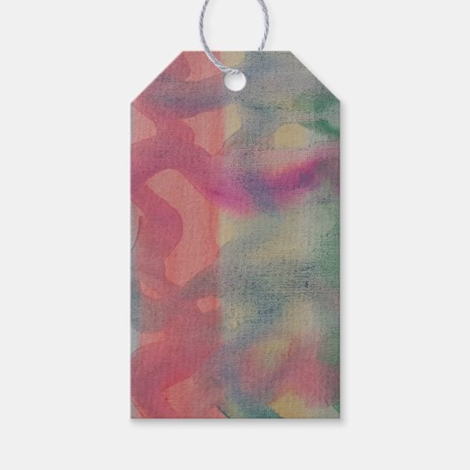 パステル抽象芸術アート ギフトタグ (正面)