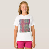 パステル抽象芸術アート Tシャツ (正面フル)