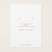 パステル抽象芸術イヤリングジュエリーディスプレイカード (裏面)