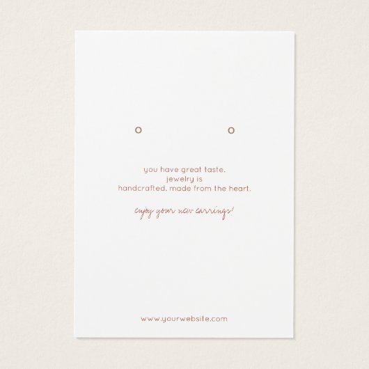 パステル抽象芸術イヤリングジュエリーディスプレイカード (裏面)