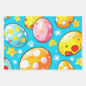 パステル抽象芸術イースターエッグラップ ラッピングペーパーシート (正面3)
