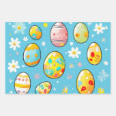 パステル抽象芸術イースターエッグラップ ラッピングペーパーシート (正面2)