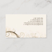 パステル抽象芸術ウォーターカラースワールアート 名刺 (裏面)