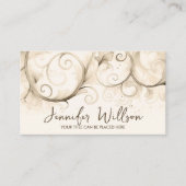 パステル抽象芸術ウォーターカラースワールアート 名刺 (正面)