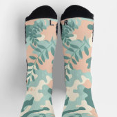 パステル抽象芸術カモフラージュ ソックス (上部)