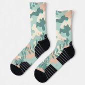 パステル抽象芸術カモフラージュ ソックス (左)