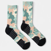 パステル抽象芸術カモフラージュ ソックス (右)