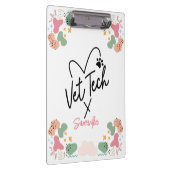 パステル抽象芸術シェイプパターンヴェットテックハート クリップボード (右)