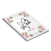 パステル抽象芸術シェイプパターンヴェットテックハート ノートブック (右側)