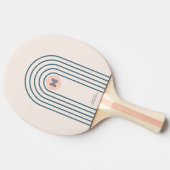 パステル抽象芸術ジオメトリックラインアーチ 卓球ラケット (横)