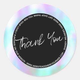 パステル抽象芸術スクリプトビジネスサンキュー ラウンドシール