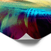 パステル抽象芸術スケッチリクライニングマンブルーグリーン ポスター (角)