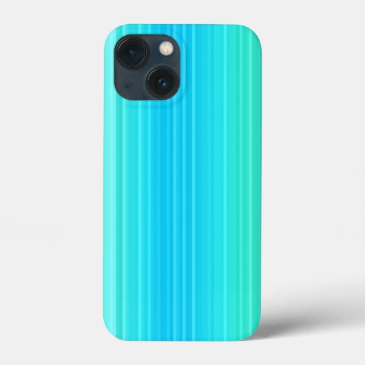 パステル抽象芸術ターコイズブルーグリーンストライプズ Case-Mate iPhoneケース (裏面)