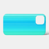 パステル抽象芸術ターコイズブルーグリーンストライプズ Case-Mate iPhoneケース (裏面 (横))