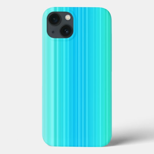 パステル抽象芸術ターコイズブルーグリーンストライプズ Case-Mate iPhoneケース (裏面)