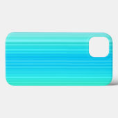 パステル抽象芸術ターコイズブルーグリーンストライプズ Case-Mate iPhoneケース (裏面 (横))