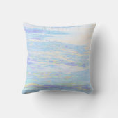 *~*パステル抽象芸術ターコイズベビーブルーホワイト クッション (裏面)