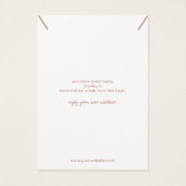 パステル抽象芸術ネックレスジュエリーディスプレイカード (裏面)