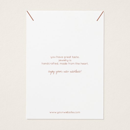 パステル抽象芸術ネックレスジュエリーディスプレイカード (裏面)