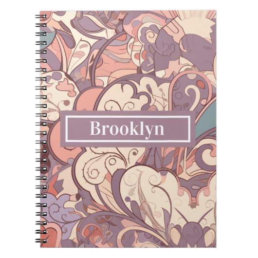 パステル抽象芸術ノート ノートブック (正面)