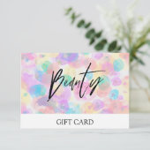 *~*パステル抽象芸術バブルトレンディ美しいギフトカード (スタンド正面)