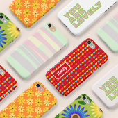 パステル抽象芸術ピンクグリーンイエロー Case-Mate iPhoneケース