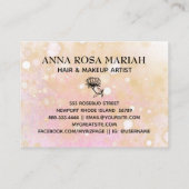 *～*パステル抽象芸術ピンクピーチフラワーロータス 名刺 (裏面)